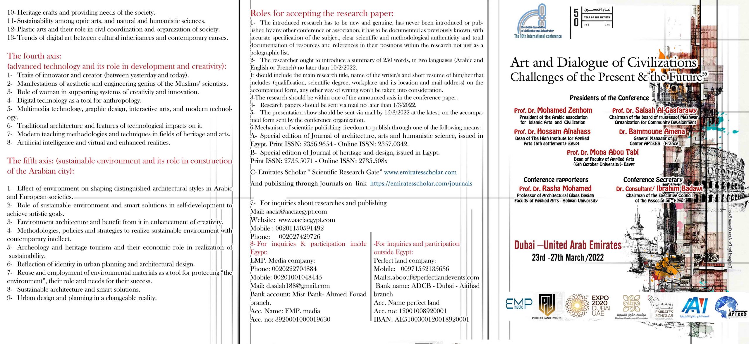 The Tenth International Conference “Art and the Dialogue of Civilizations: Present and Future Challenges”